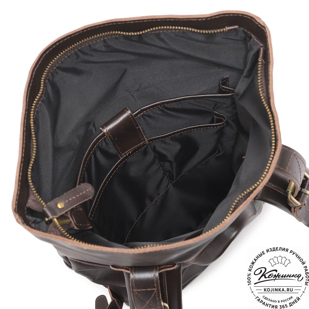  Кожаный рюкзак "Бэнжамин" (коричневый сиама) 